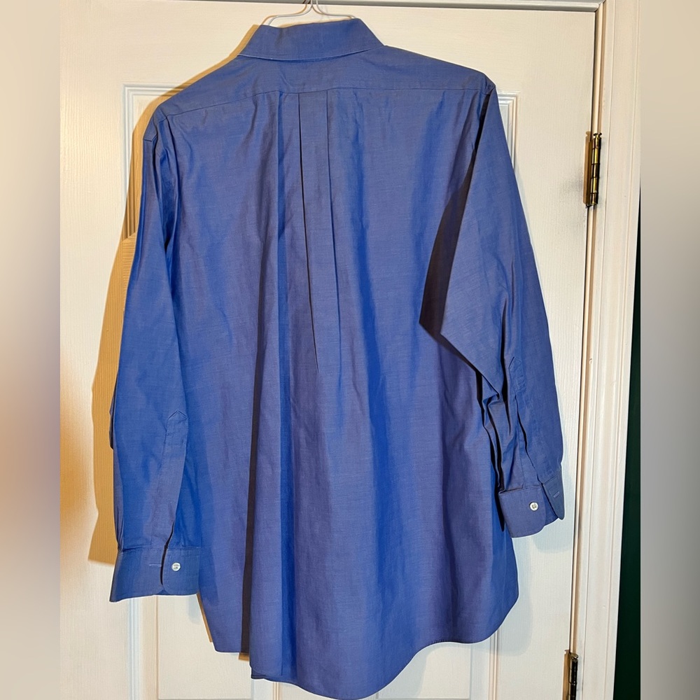 Brooks Brothers 346 Solid Blue Solid Non Iron Dre… - image 2